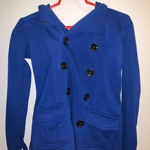 Bongo Blue Long Button Coat